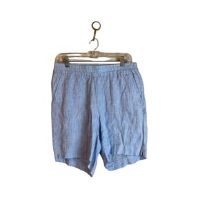 Hiho Resort Men's Bermuda Linen Shorts Small Light Blue Pull On